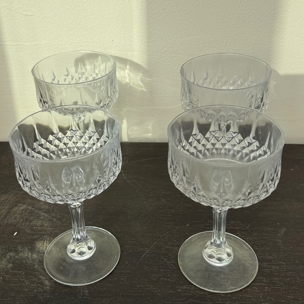 Glass dessert dishes